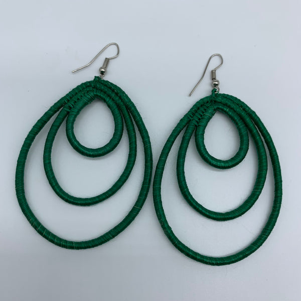 Sisal Earrings- NC Green Variation 4