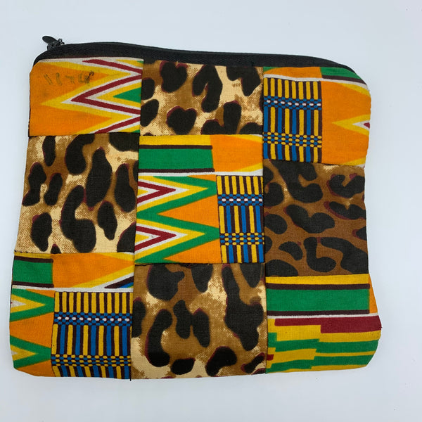 African Print Zoba Zoba Make Up Bag/ Pouch-M Multi Colour 11 - Lillon Boutique