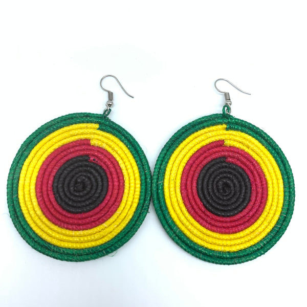 Sisal Earrings- Green 17