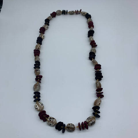 Seeds Necklace W/Beads-Pink Variation
