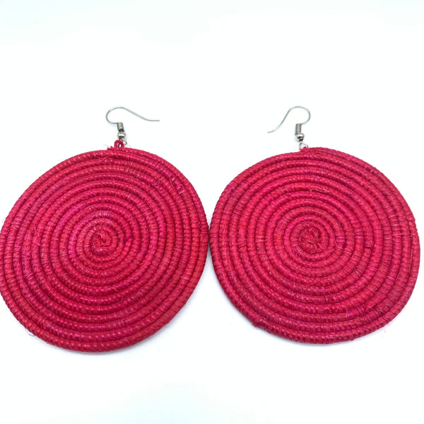 Sisal Earrings-Red 8