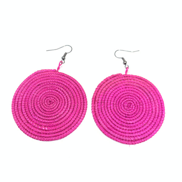 Sisal Earrings- S Pink Variation 2