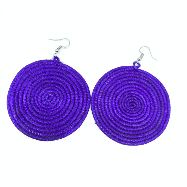 Sisal Earrings-Purple 5
