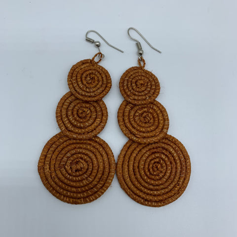 Sisal Earrings- 3C Brown Variation