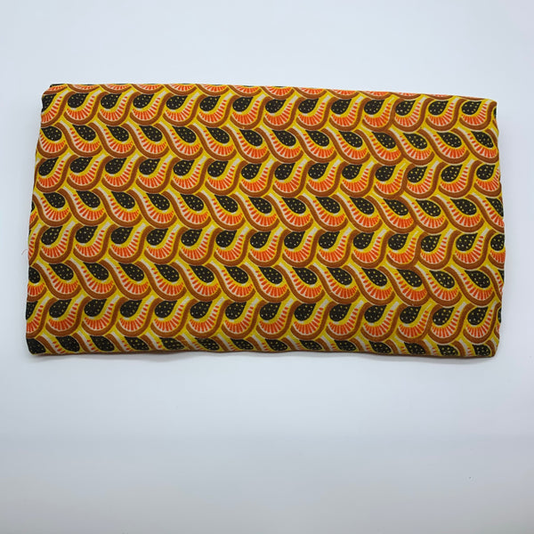 African Print Clutch- L Yellow Variation - Lillon Boutique