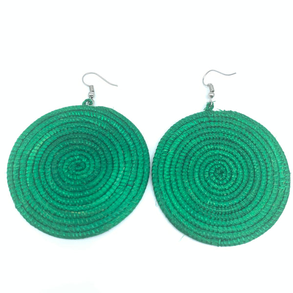 Sisal Earrings- Green 11