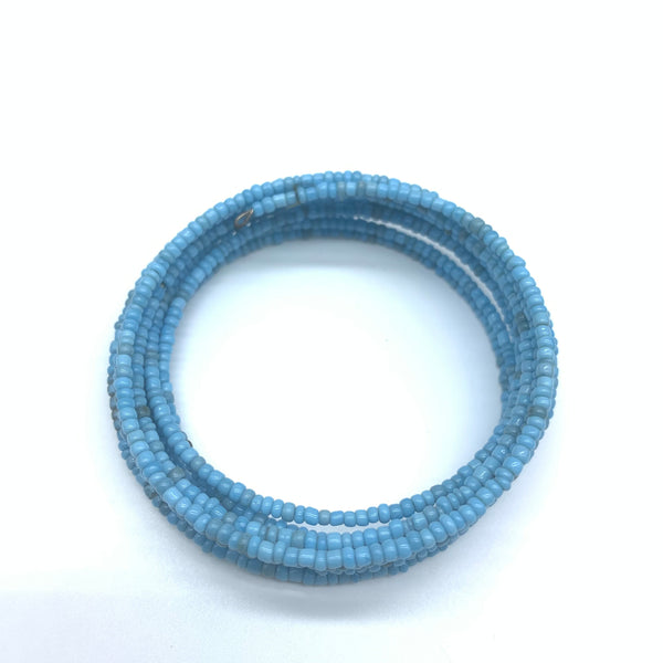 Beaded Coil Bracelet-Blue Variation 4