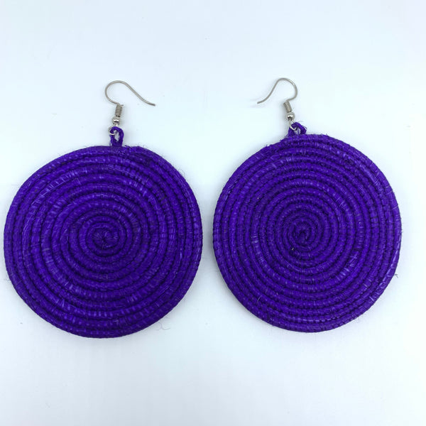Sisal Earrings-Purple 10