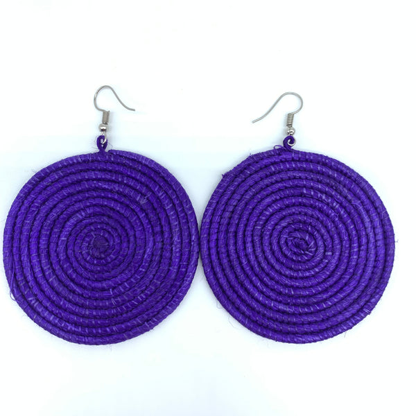 Sisal Earrings-Purple 7