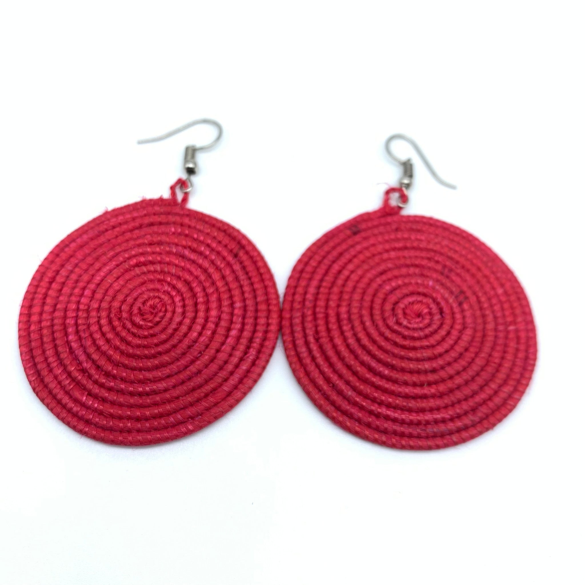 Sisal Earrings- S Red Variation