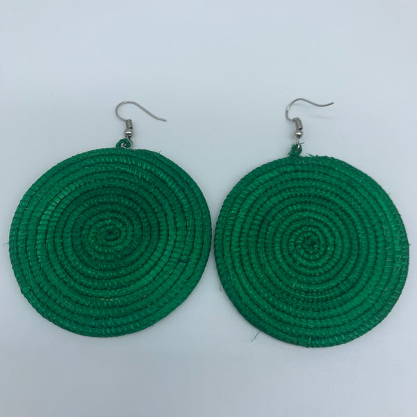 Sisal Earrings- Green 11