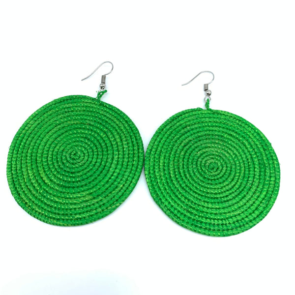 Sisal Earrings- Green 4