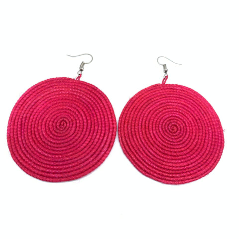 Sisal Earrings-Red 18