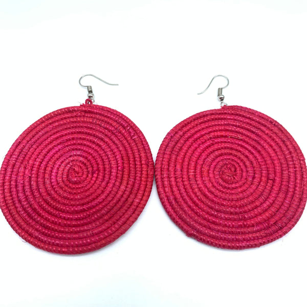 Sisal Earrings-Red 8