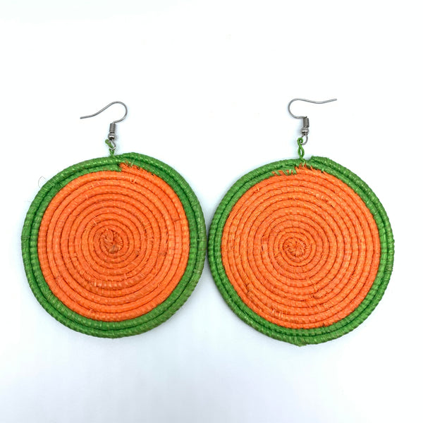 Sisal Earrings- Green 16