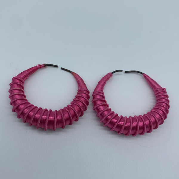 Malian Thread Earrings- Pink Variation