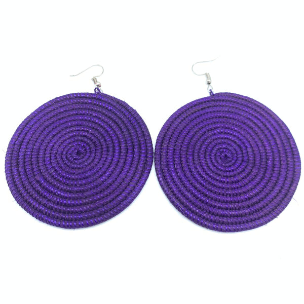 Sisal Earrings-Purple 12
