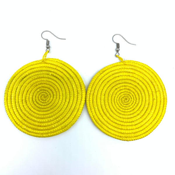 Sisal Earrings Yellow 4
