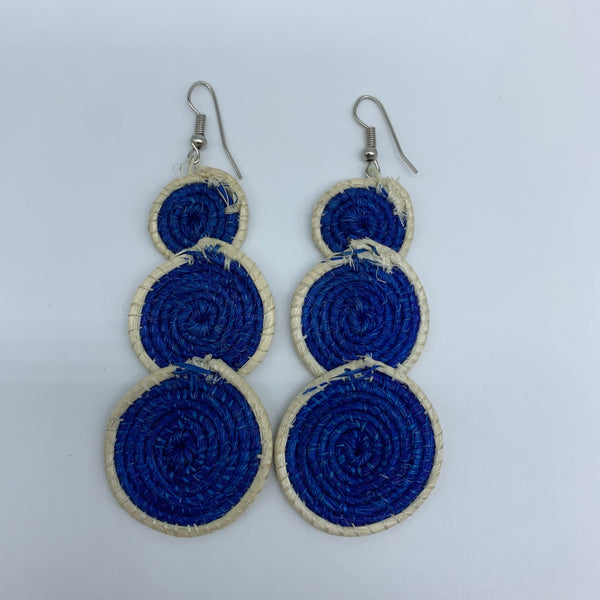 Sisal Earrings- 3C Blue Variation
