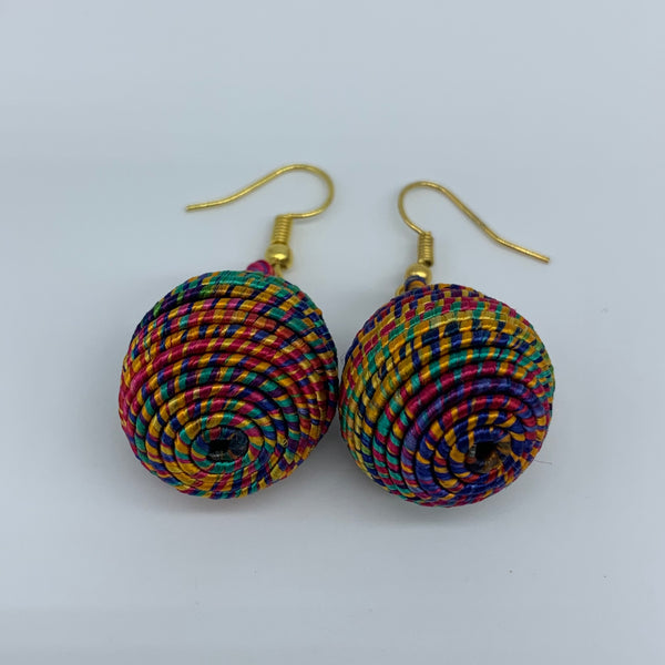 Thread W/Metal Earrings-Multi Colour 3