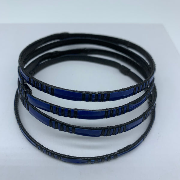 Metal W/ Plastic Bangle-XS Blue Variation - Lillon Boutique