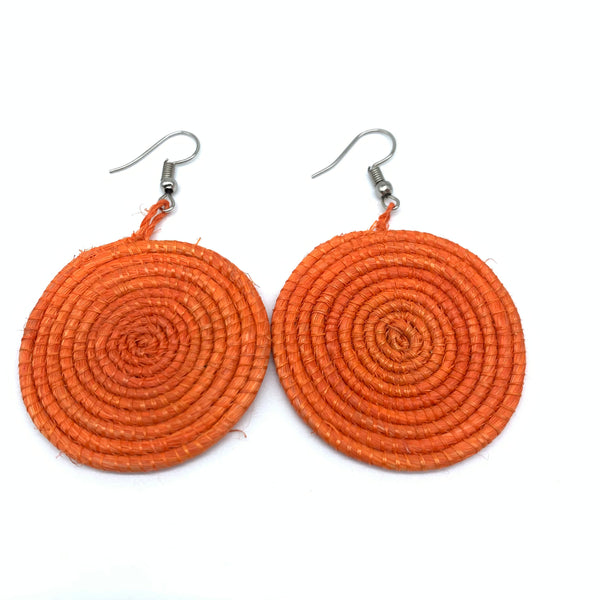 Sisal Earrings- XS Orange Variation 2