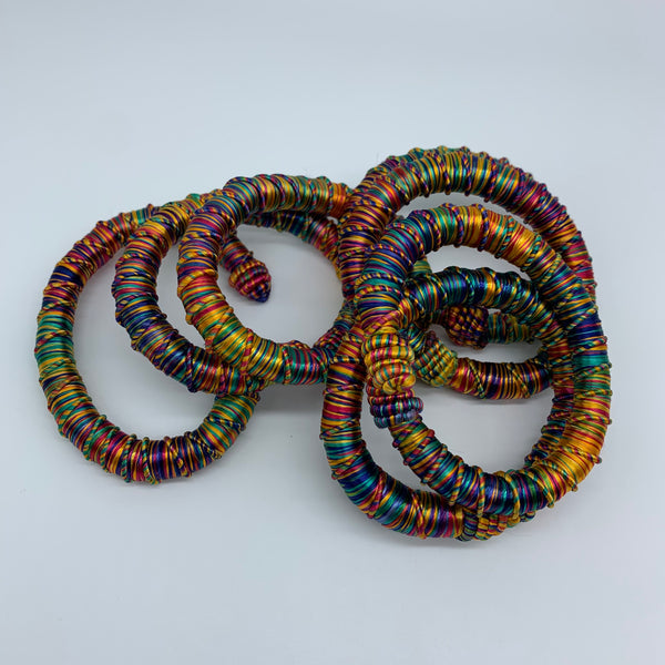 Thread W/Metal Bangle-Multi Colour 1