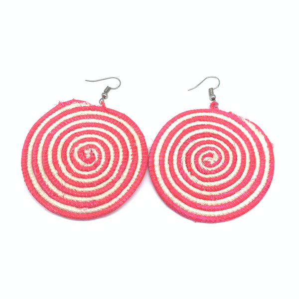 Sisal Earrings-Pink Variation 15