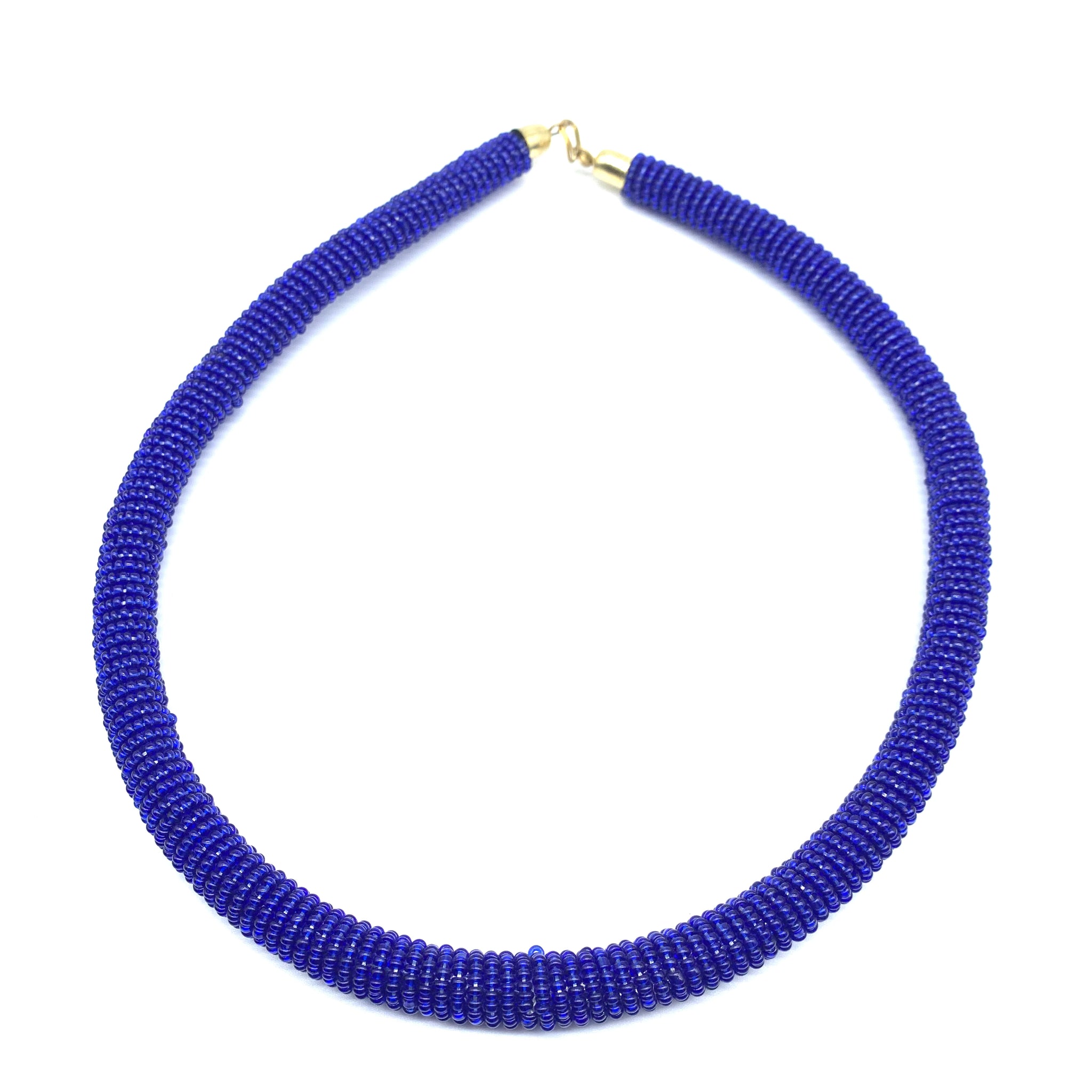 Bead Bangle Necklace- Blue Variation 2