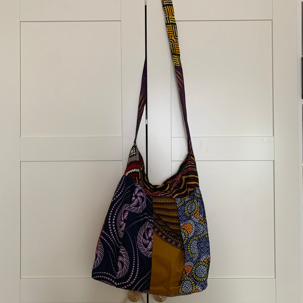 African Print Over Shoulder Bag- Zoba Zoba Multi Colour Variation 2