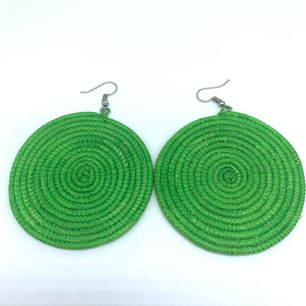 Sisal Earrings- Green 5