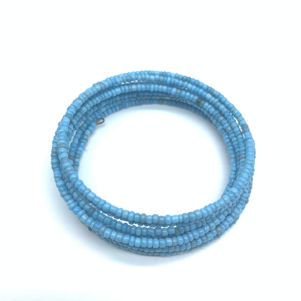 Beaded Coil Bracelet-Blue Variation 4