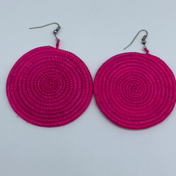 Sisal Earrings-Pink Variation 3