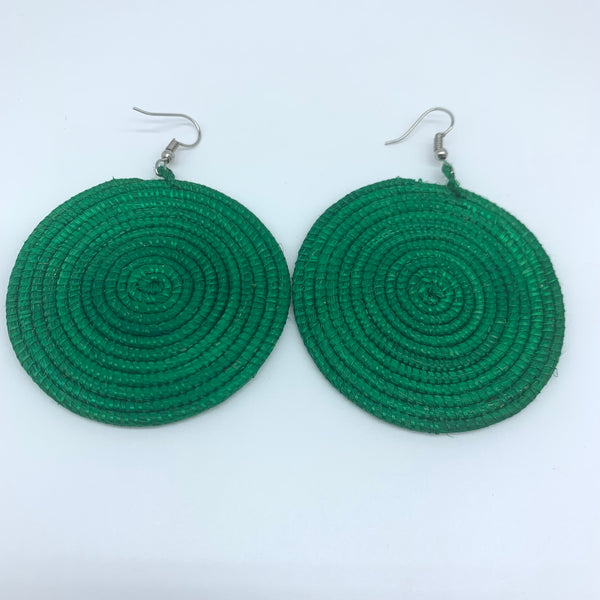 Sisal Earrings- Green 11