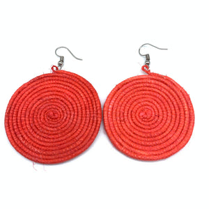 Sisal Earrings- S Orange Variation