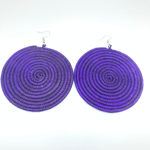 Sisal Earrings- L Purple