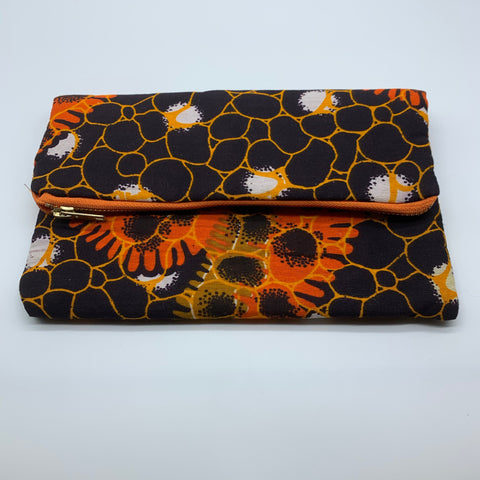 African Print Clutch- S Brown Variation - Lillon Boutique