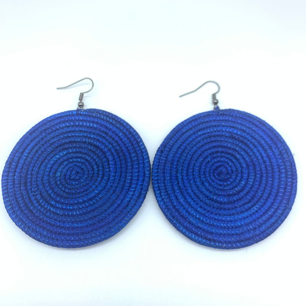 Sisal Earrings-Blue Variation