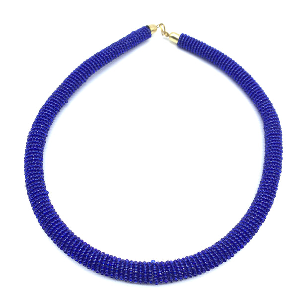Bead Bangle Necklace- Blue Variation 2