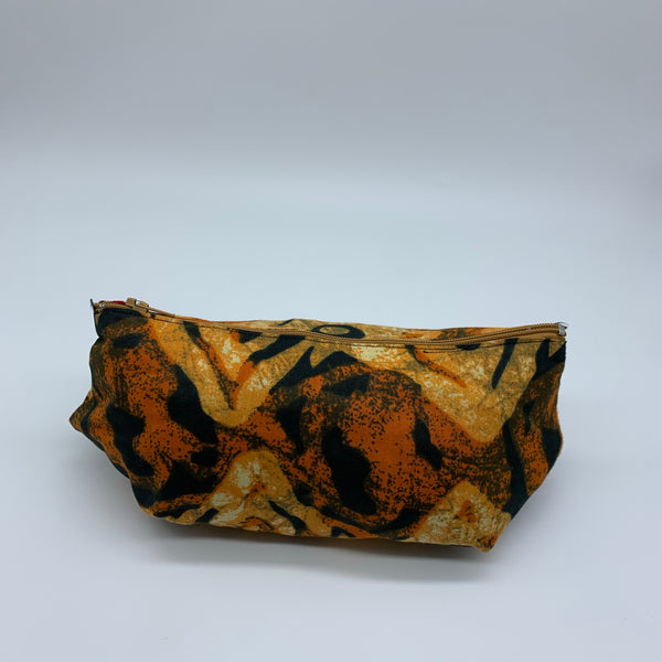 Orange variation African Print Makeup bag/Pencil case - Lillon Boutique