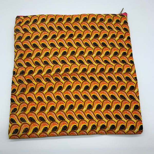 African Print Clutch- L Yellow Variation - Lillon Boutique