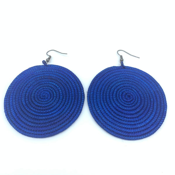 Sisal Earrings-Blue Variation