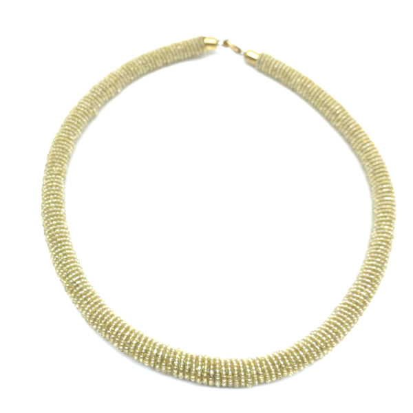 Bead Bangle Necklace- Beige Variation