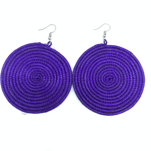 Sisal Earrings-Purple 9
