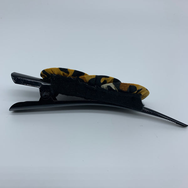 African Print Hair Clip- L Yellow Variation 3 - Lillon Boutique