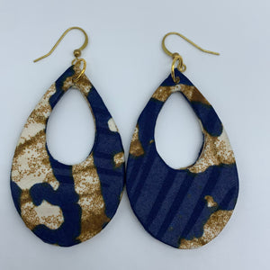 African Print Earrings-Muna Brown Variation