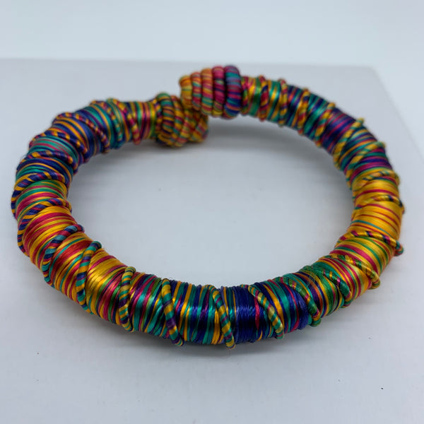 Thread W/Metal Bangle-Multi Colour 1