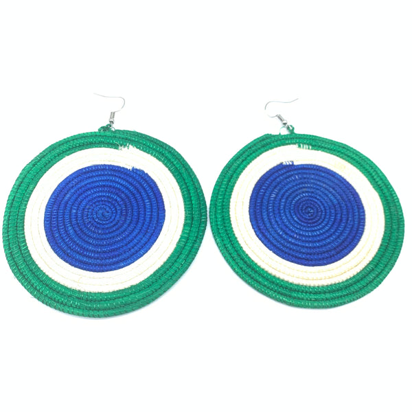 Sisal Earrings- XXL Green 2