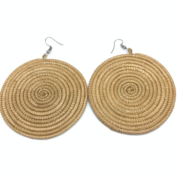 Sisal Earrings- L Taupe