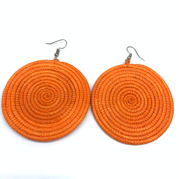Sisal Earrings-Orange Variation 6